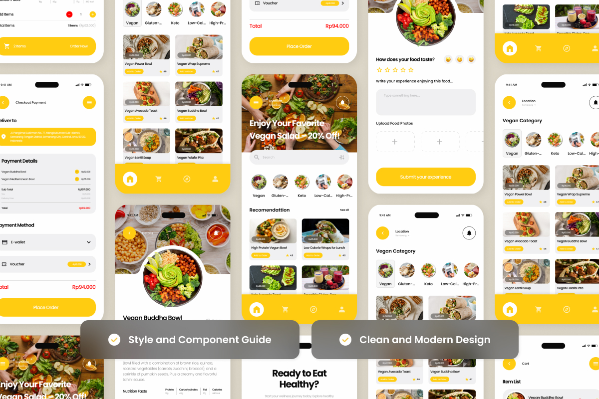 Nutrigo – Smart Healthy Food App Design Template