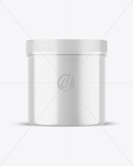 Glossy Protein Jar Mockup