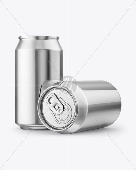 330ml Metallic Drink Can Mockup