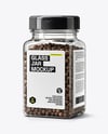 Square Spice Jar with Whole Black Pepper Mockup