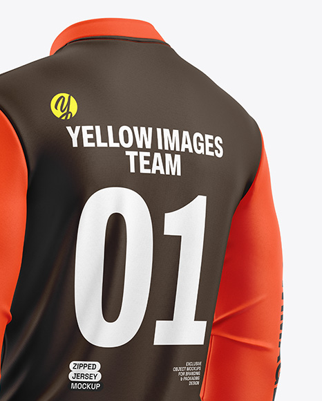 Jersey Mockup - Back Half Side View
