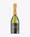 Green Glass Champagne Bottle Mockup