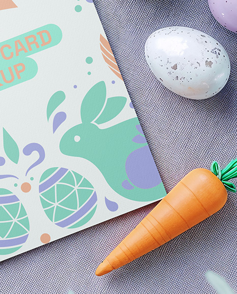 Minimal Easter Greeting Card Mockup