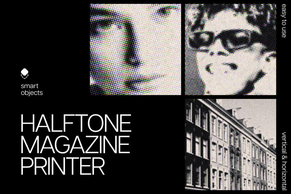 Retro Magazine Printer Effect