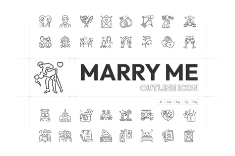 Marriage and Wedding Ceremony Icon