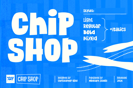 Chip Shop - A Straight Cut Poster Font - Fonts