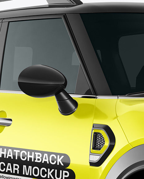 Hatchback Mockup - Half Side View