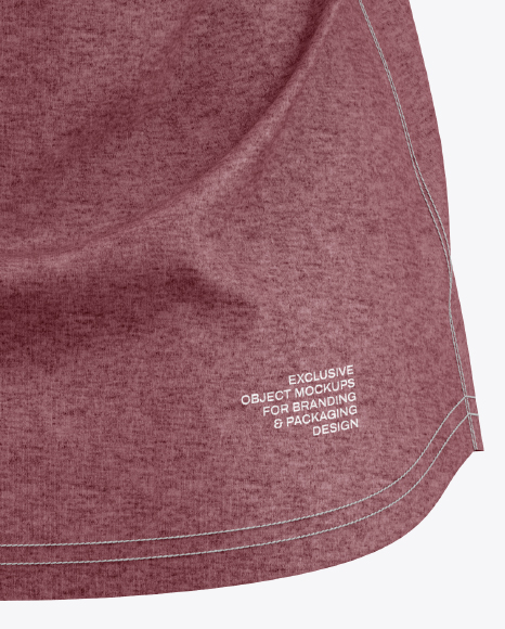 Heather T-Shirt Mockup - Back View