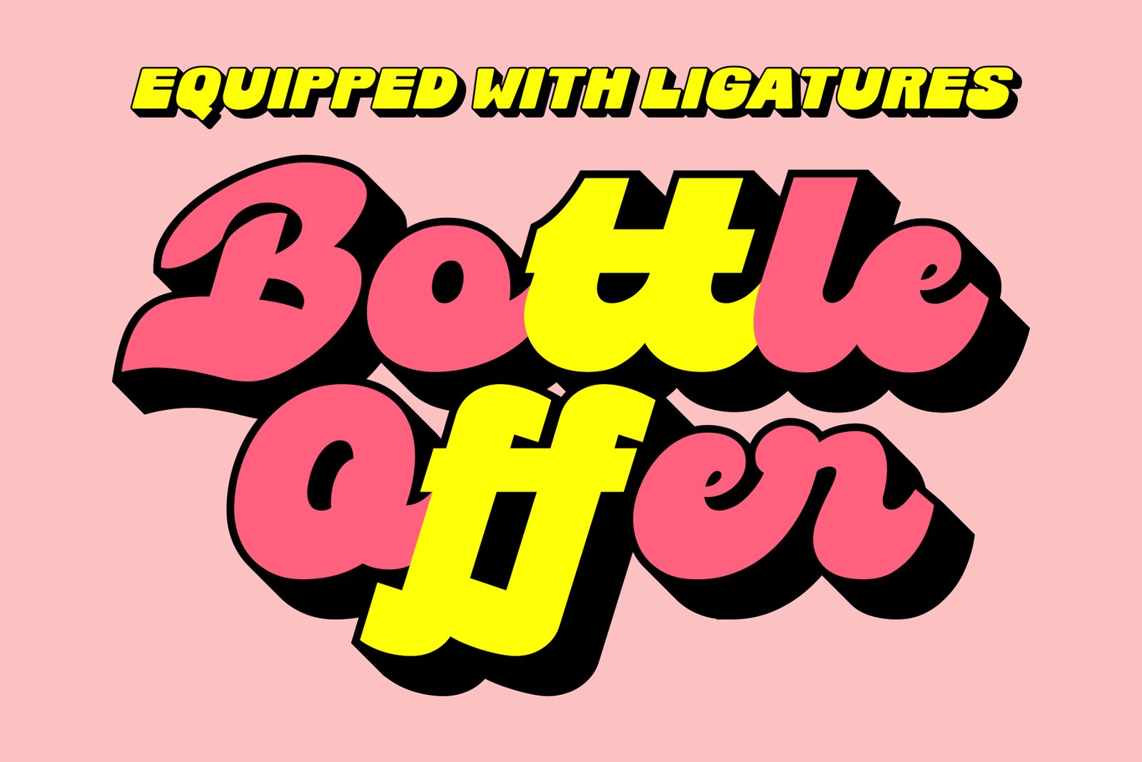 Ft Buck Shadow Font + Free Vector Illustration