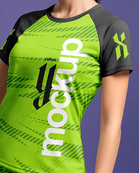 Woman Wearing Badminton Uniform Mockup