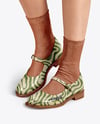 Mary Janes with Socks on Woman's Legs Mockup