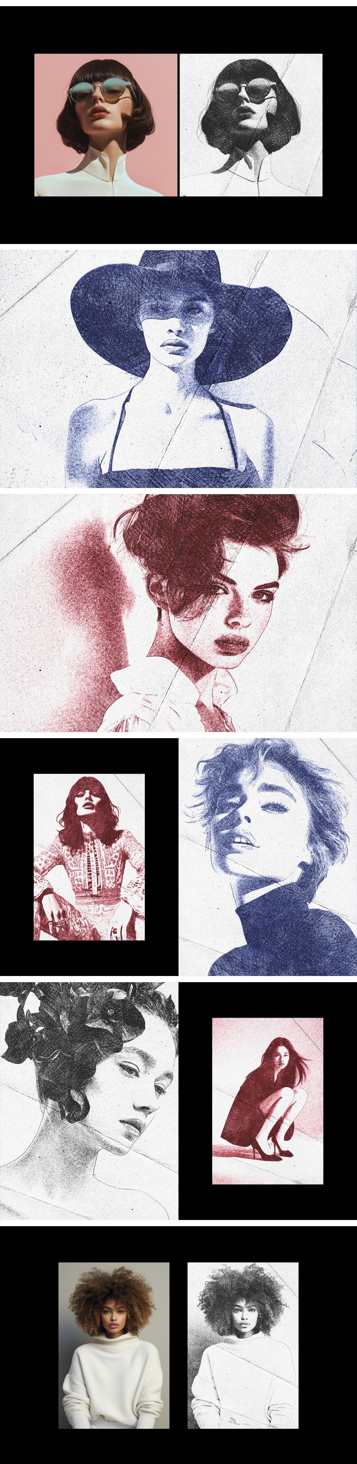 Pen Drawing Photo Effect