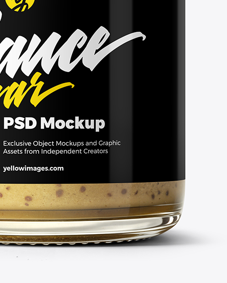 Jar with Dijon Mustard Mockup