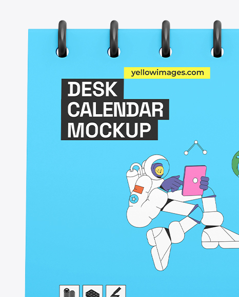 Desk Calendar Mockup – Front View