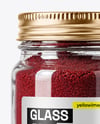 Glass Jar with Sumac Spice Mockup