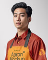 Asian Man Wearing Apron and Short Sleeve Shirt Mockup