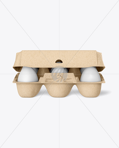 Opened Egg Carton Packaging Mockup