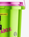 Metallized Plastic Bucket Mockup
