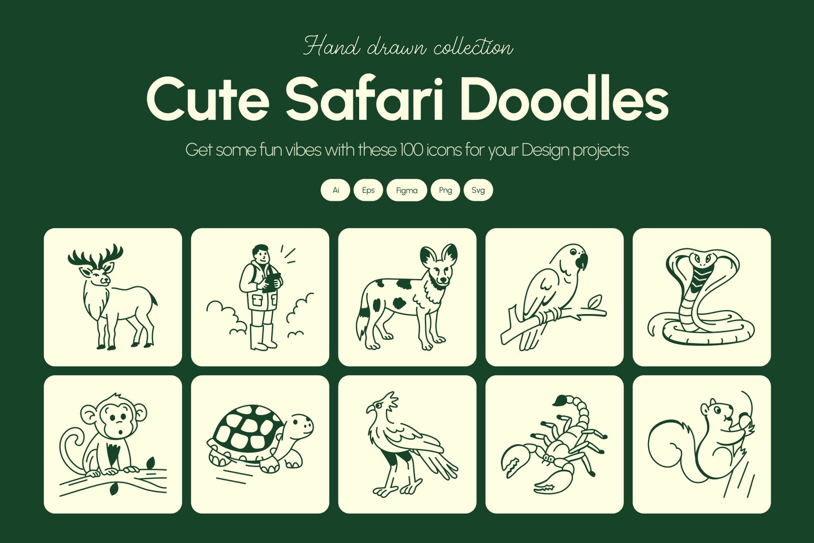 Safari Doodles Icons