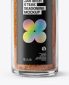 Clear Glass Jar with Steak Seasoning Mockup