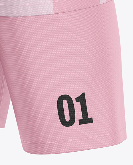 Kids Sports Kit Mockup - Back Half Side View