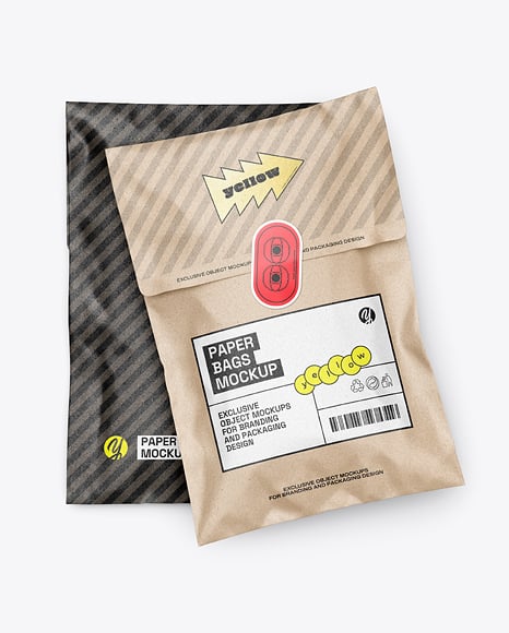 Kraft Paper Mailing Bags Mockup
