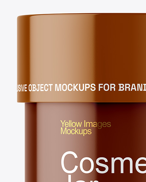 Glossy Cosmetic Jar Mockup