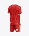 Soccer Kit Mockup - Back Half Side View