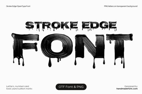 Stroke Edge Font - Abstract font