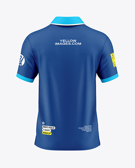 Men's Polo Shirt Mockup - Back View