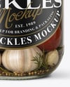 Glass Jar Filled Pickles and Pickled Tomatoes Mockup