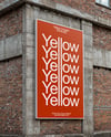 Outdoor Vertical Billboard on a Building Mockup
