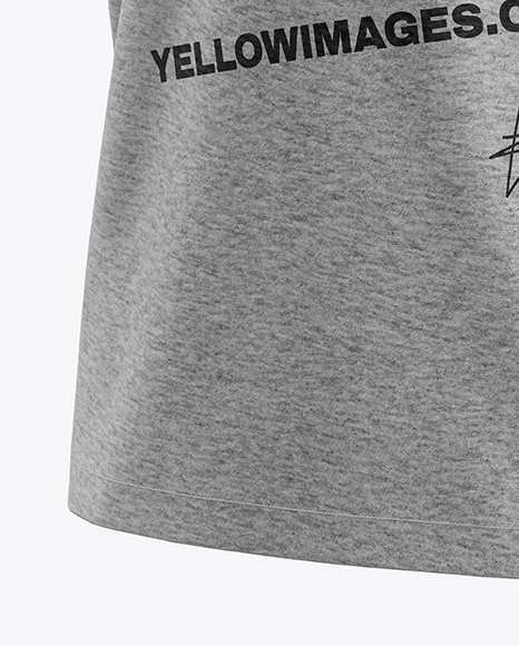 Kids Heather V-Neck T-Shirt Mockup - Half Side View