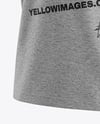 Kids Heather V-Neck T-Shirt Mockup - Half Side View