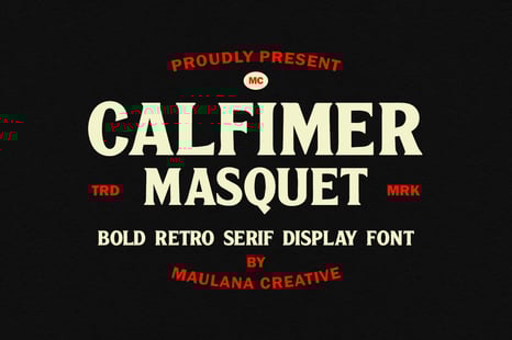 Calfimer Masquet Bold Retro Serif Display Font - Modern modern font