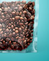 Transparent Pouch with Coffee Beans Mockup