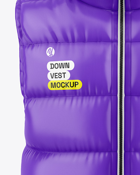 Glossy Down Vest Mockup