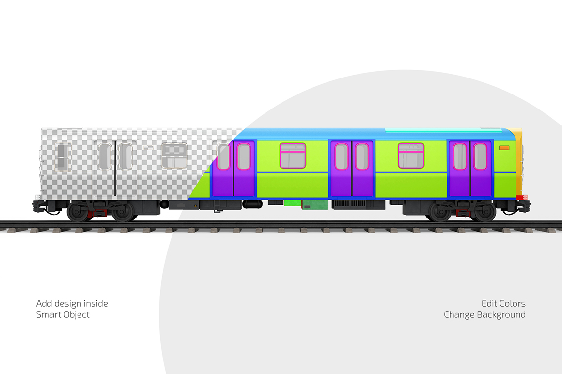 Subway Train Mockup Set