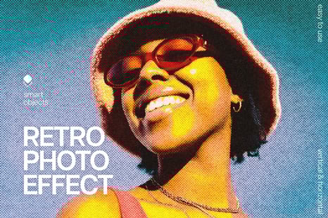 Retro Postcard Photo Effect - Creative Store