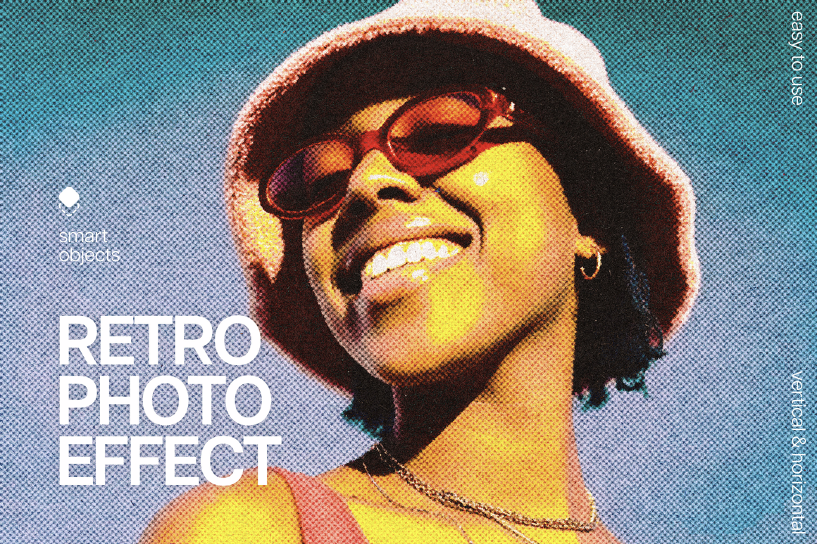 Retro Postcard Photo Effect