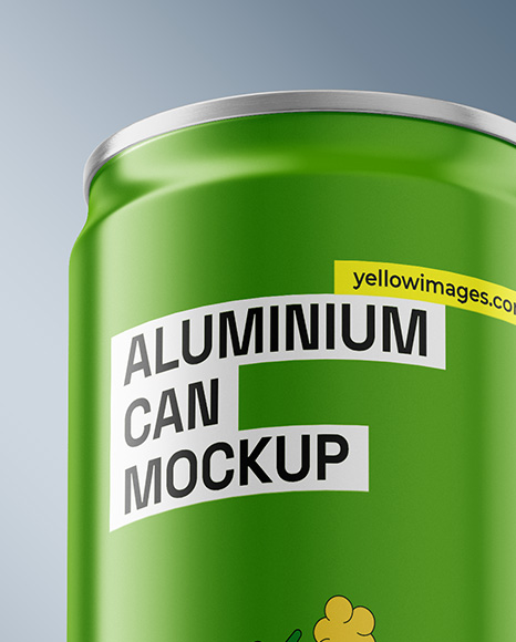 8.5oz Aluminium Can with Matte Finish on the Block Mockup