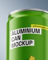 8.5oz Aluminium Can with Matte Finish on the Block Mockup