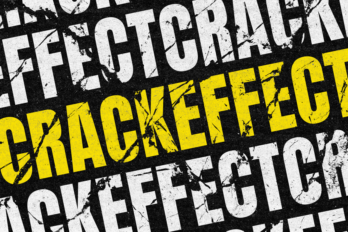 Crack Print Text &amp; Logo Effect