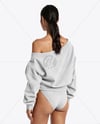 Young Woman Wearing a Sweatshirt Mockup