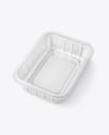 Empty Clear Plastic Food Container Mockup