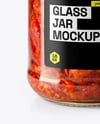 Clear Glass Jar with Sun Dried Tomatoes Mockup