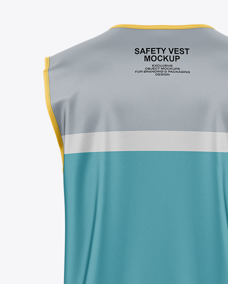Safety Vest Mockup - Back View