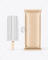 Kraft Flow Pack W/ Ice Cream Mockup