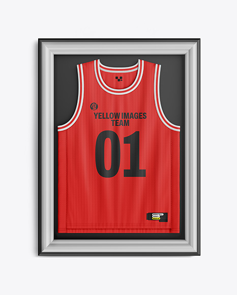 Basketball Jersey in Frame Mockup - Jersey t shirt mockup
