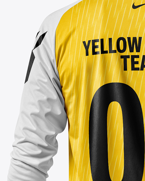 Soccer Goalkeeper Wearing Long Sleeve Jersey and Shorts Mockup